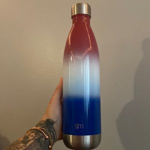 Stainless Steel Red White and Blue Ombré Water Bottle